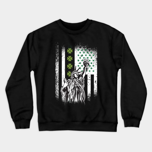 St. Patrick's Day IRISH AMERICAN FLAG Crewneck Sweatshirt by yassinebd